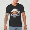 Class 2021 Graduation Senior Basketball Player Men's V-Neck T-Shirt