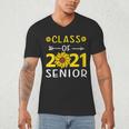 Class Of 2021 Senior Graduation Sunflower Men's V-Neck T-Shirt