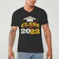 Class Of 2023 School Graduation Vintage Retro Class Of 2023 Men's V-Neck T-Shirt