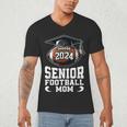 Class Of 2024 Graduation Senior Football Mom 2024 Men's V-Neck T-Shirt