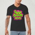 Class Of 2025 Senior Fresh 90s TV Style Retro Graduation Men's V-Neck T-Shirt