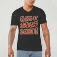 Class Of 2025 Senior Orange And Student Graduation Men's V-Neck T-Shirt