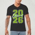 Class Of 2026 Graduation Varsity Lime Green Letters Men's V-Neck T-Shirt