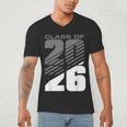 Class Of 2026 High School Senior Graduation Grey Sport Style Men's V-Neck T-Shirt