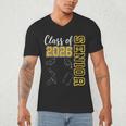 Class Of 2026 Senior 26 High School Graduation -Gold Men's V-Neck T-Shirt