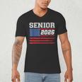 Class Of 2026 Senior Back To School American Flag Graduation Men's V-Neck T-Shirt