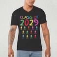 Class Of 2029 Senior Class 2029 Idea Graduation Grow With Me Men's V-Neck T-Shirt