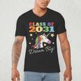 Class Of 2031 Magical Unicorn Graduation Cap Men's V-Neck T-Shirt