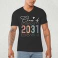 Class Of 2031 School College Retro Graduation Vintage Grad Men's V-Neck T-Shirt