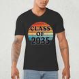 Class Of 2035 Senior Graduate Retro Graduation Men's V-Neck T-Shirt