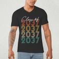 Class Of 2037 Vintage Kindergarten To Graduation Men's V-Neck T-Shirt
