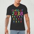 Class Of 2038 Senior Class 2038 Idea Graduation Grow With Me Men's V-Neck T-Shirt