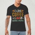 Coffee & Introvert Humor Tee Quote Cute Font Men's V-Neck T-Shirt Coffee & Introvert Humor Tee Quote Cute Font Men's V-Neck T-Shirt