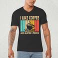 I Like Coffee And Maybe 3 People Introvert Anti-Social Men's V-Neck T-Shirt