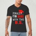 College GraduationShirt Senior Finally Done Men's V-Neck T-Shirt