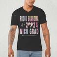 Colorful Proud Grandma 2024 NICU Graduate Baby Graduation Men's V-Neck T-Shirt