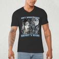 Cool Alpha Wolf Meme Don't Worry Kitten Daddy's Here Men's V-Neck T-Shirt