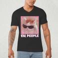 Cool Cat Meme Ew People Anti Social Introvert Cute Cat Men's V-Neck T-Shirt Cool Cat Meme Ew People Anti Social Introvert Cute Cat Men's V-Neck T-Shirt