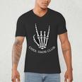 Cool Dads Club Skeleton Rock Pocket Fathers Day Rocker Hand Men's V-Neck T-Shirt