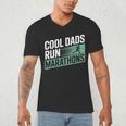 Cool Dads Run Marathons Marathon Running Runner Men's V-Neck T-Shirt
