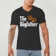 Cool Dog Dad Dog Father Shirt The Dogfather T-Shirt Men's V-Neck T-Shirt