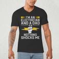 Cool Electrician For Men Dad Professional Electrician Men's V-Neck T-Shirt