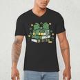 Coquette Bow Books St Patrick's Shamrock Bookworm Librarian Men's V-Neck T-Shirt Coquette Bow Books St Patrick's Shamrock Bookworm Librarian Men's V-Neck T-Shirt