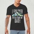 I Can Crash Better Than My Dad Graphic Demo Derby Shirt Men's V-Neck T-Shirt