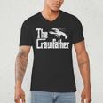 Crawfish The Crawfather Crayfish Parody Dad Papa Men Men's V-Neck T-Shirt Crawfish The Crawfather Crayfish Parody Dad Papa Men Men's V-Neck T-Shirt