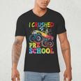 I Crushed Pre-K Monster Truck Graduation Preschool Grad 2025 Men's V-Neck T-Shirt
