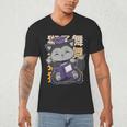 Cute Anime Fox Graduate Of A Class For Graduation Men's V-Neck T-Shirt
