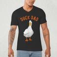 Cute Duck Dad Lover Illustration Duck Owner Men's V-Neck T-Shirt
