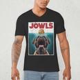 Cute English Mastiff Jowls Burger Bullmastiff Dog Mom Dad Men's V-Neck T-Shirt