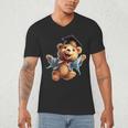 Cute Graduation Bear To Celebrate Your Graduate Men's V-Neck T-Shirt