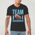 Cute Team Touchdowns Gender Reveal For Mom And Dad Men's V-Neck T-Shirt