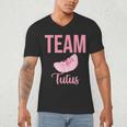Cute Team Tutus Gender Reveal For Mom And Dad Men's V-Neck T-Shirt