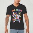 Dabbing 2nd Grade Unicorn Graduation Class Of 2021 Nailed It Men's V-Neck T-Shirt