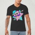 Dabbing Cassette Tape 70s 80s 80s Outfit Nostalgia Men's V-Neck T-Shirt