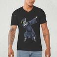 Dabbing Graduate Zebra Team Mascot Graduation Senior Shirt Men's V-Neck T-Shirt