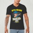 Dabbing Graduation Boy 8th Grade Class Of 2021 Men's V-Neck T-Shirt