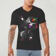 Dabbing Unicorn Cap And Gown Graduate 2021 Graduation Day Men's V-Neck T-Shirt