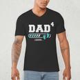 Dad 4 Fourth Time Dad Dad Of Four Men's V-Neck T-Shirt