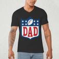 Dad American Football Happy Birthday Family Matching Retro Men's V-Neck T-Shirt Dad American Football Happy Birthday Family Matching Retro Men's V-Neck T-Shirt