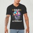 Dad Of The Astronaut Space Theme First Birthday Party Men's V-Neck T-Shirt