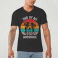 Dad Of An Ausshole Australian Shepherd Aussie Men's V-Neck T-Shirt