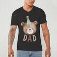 Dad Bear 1st Birthday Beary First Birthday Matching Family Men's V-Neck T-Shirt