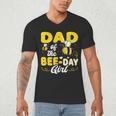 Dad Of The Bee Day Girl Hive Party Matching Birthday Sweet Men's V-Neck T-Shirt