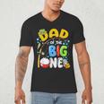 Dad Of The Big One Fishing Birthday Boy Family Party Men's V-Neck T-Shirt