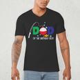 Dad Of The Big One Fishing Boy First Birthday Ofishally Men's V-Neck T-Shirt