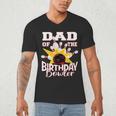 Dad Of The Birthday Bowler Kid Bowling Party Men's V-Neck T-Shirt Dad Of The Birthday Bowler Kid Bowling Party Men's V-Neck T-Shirt
